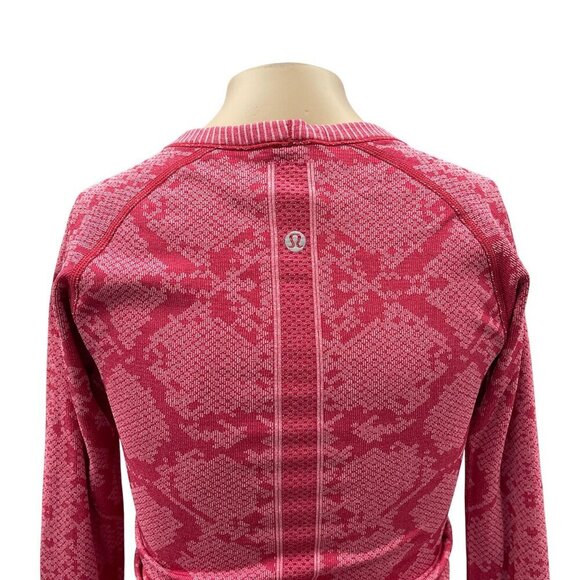 Lululemon Swiftly Tech Shirt Heathered Cranberry Long Sleeve Top Thumb Womens 4 - Picture 11 of 12